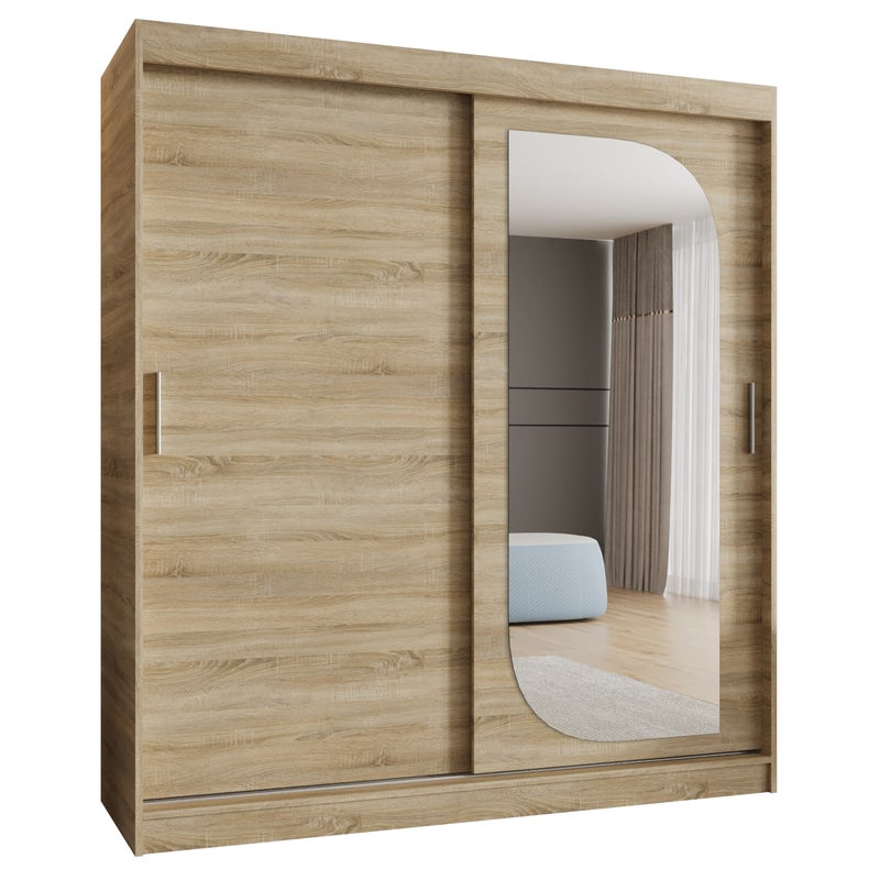 Szafa przesuwna garderoba LUCY 180 x 62 x 200 cm Sonoma - Abiks Meble