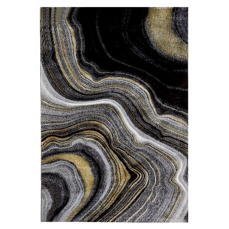 DYWAN PLEASURE L692A_GCA8F GLAMOUR MARMUR CZARNY ZŁOTY 200x290