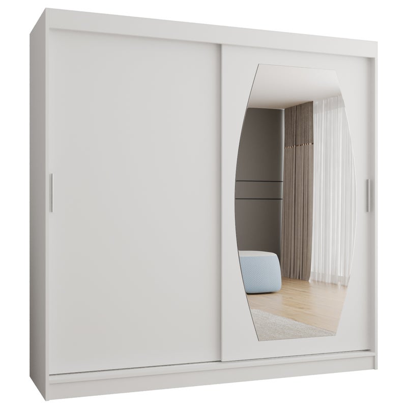 Szafa przesuwna garderoba ROSSA 200 x 62 x 200 cm Biały - Abiks Meble