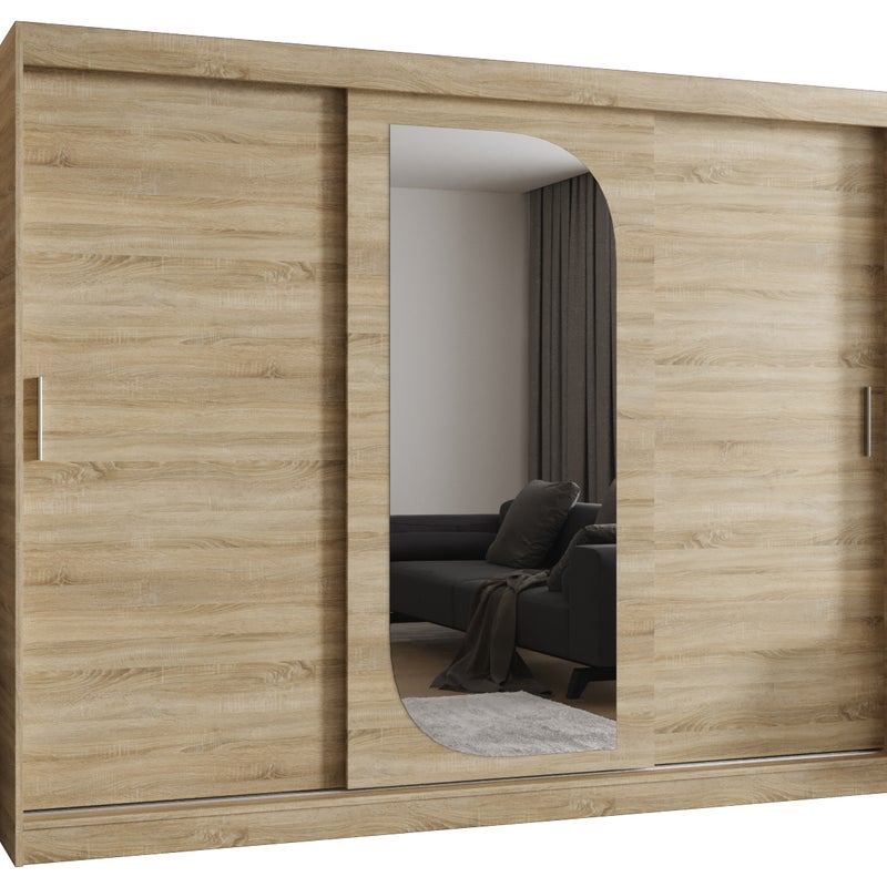 Szafa przesuwna garderoba LUCY 250 x 62 x 200 cm Sonoma - Abiks Meble
