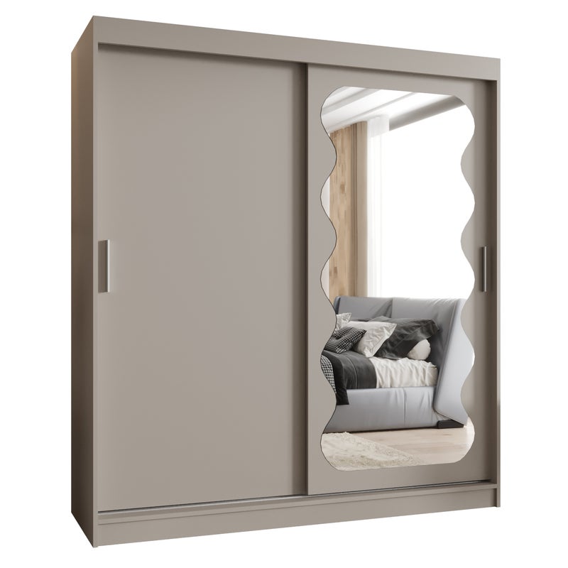 Szafa przesuwna garderoba SPOTI 180 x 62 x 200 cm Kaszmir - Abiks Meble