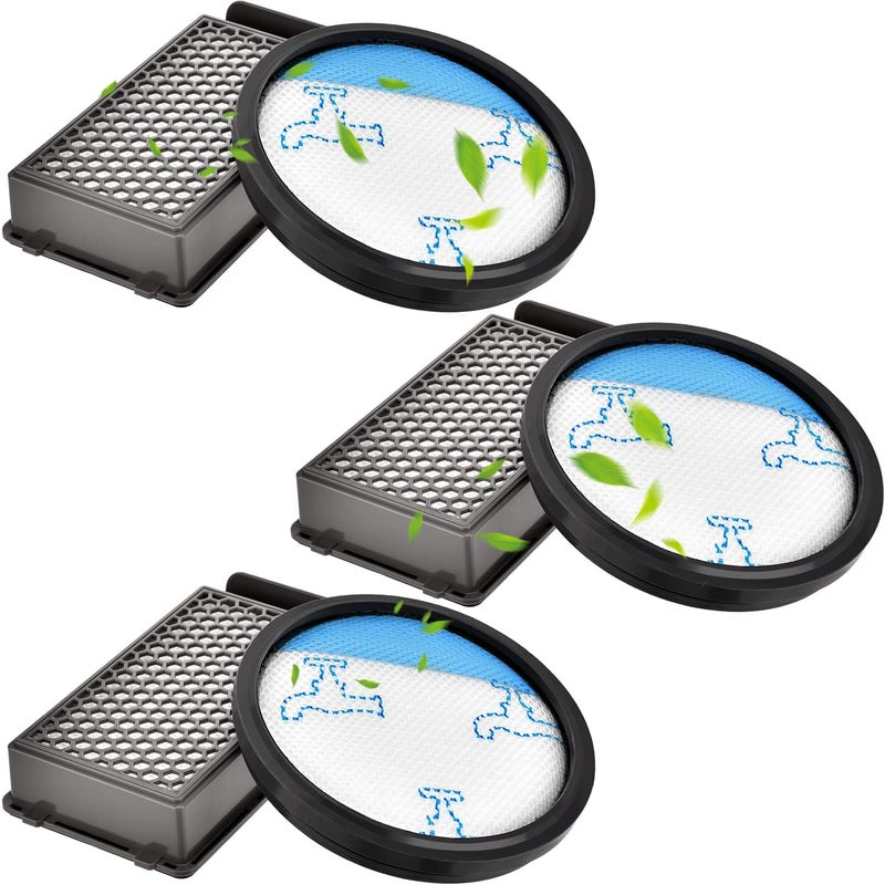 Ten produkt zawiera trzy filtry HEPA kompatybilne z kompaktowymi i wydajnymi odkurzaczami cyklonowymi takich marek jak Rowenta (ZR005901), M