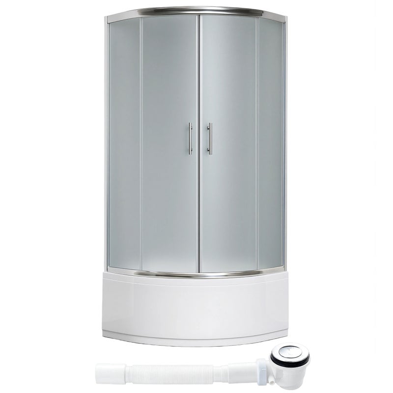 KABINA PRYSZNICOWA Z GŁĘBOKIM WYSOKIM WZMACNIANYM BRODZIKIEM 80X80CM NAROŻNA ŁAZIENKOWA