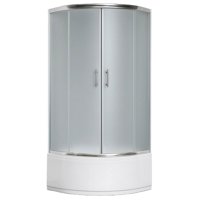 KABINA PRYSZNICOWA NATRYSKOWA + GŁĘBOKI WYSOKI BRODZIK 90X90 MROŻONE SZKŁO