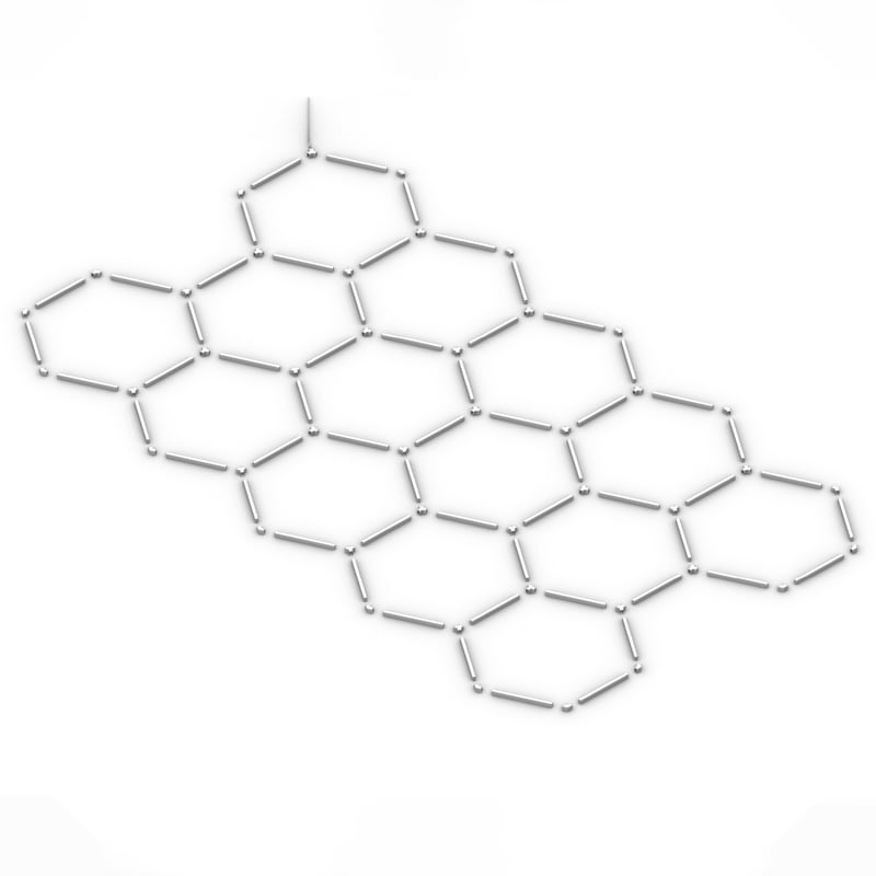 Lampa LED Hexagon 523x301cm 570W 6500K IP20 sufitowa oświetlenie do garażu warsztatu MasterLED