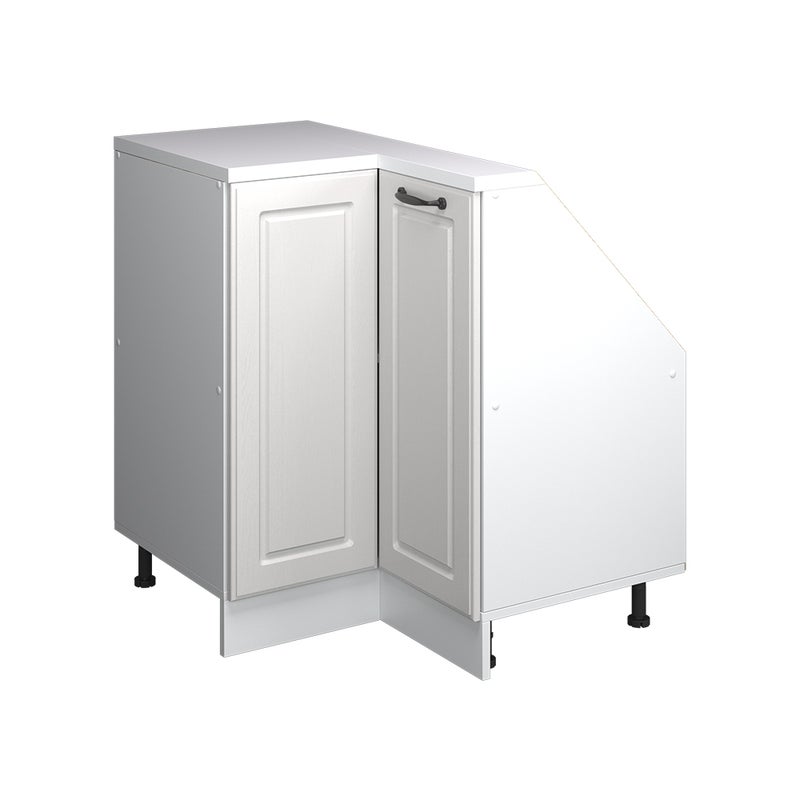 Vicco Narożna szafka kuchenna na dach skośny R-Line, Biały domek wiejski, 75.6 cm z 1 drzwiami