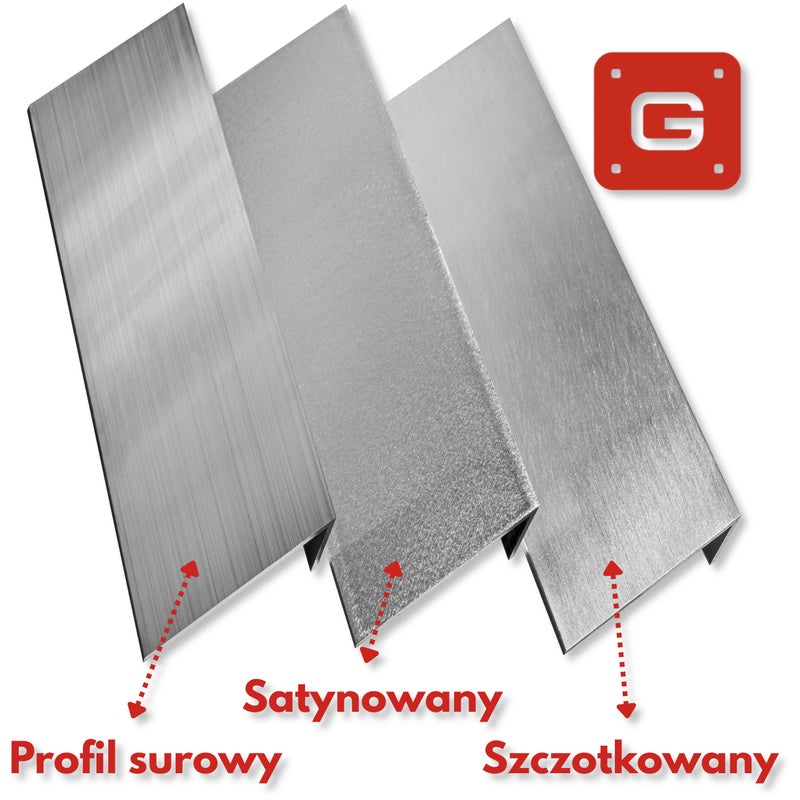 GAL-INDUSTRIAL Kątownik Aluminiowy SZCZOTKOWANY 50x30x4mm 380cm Alu + Cięcie na wymiar