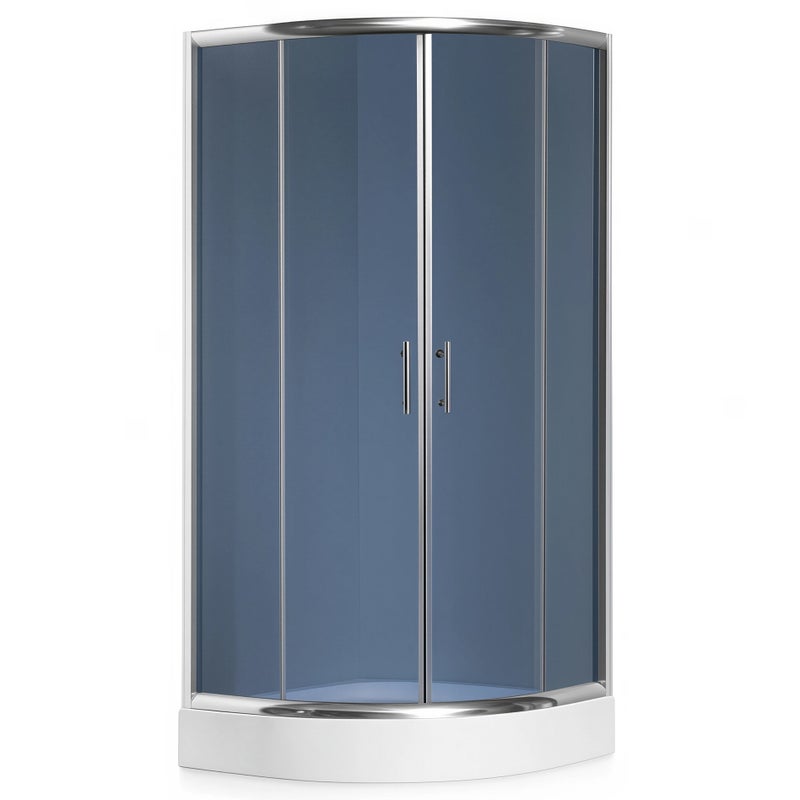 KABINA PRYSZNICOWA NATRYSKOWA Z PŁYTKIM NISKIM BRODZIKIEM 90X90 CM SZKLANA