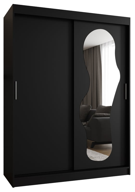 Szafa przesuwna garderoba ULTRA 150 x 62 x 200 cm Czarny - Abiks Meble