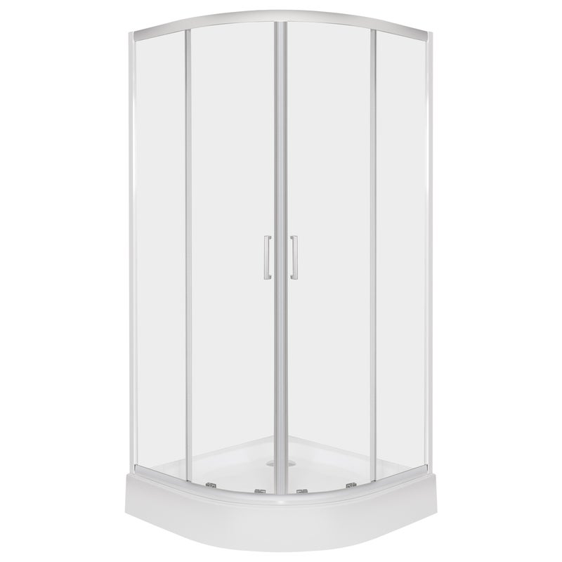 Kabina prysznicowa z brodzikiem Aruba 90 CHR szkło transparentne 5 mm profile chrom KERRA