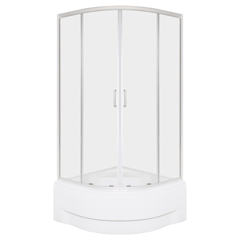 Kabina prysznicowa z głębokim brodzikiem Aruba GL 80 CHR szkło transparentne 5 mm profile chrom KERRA