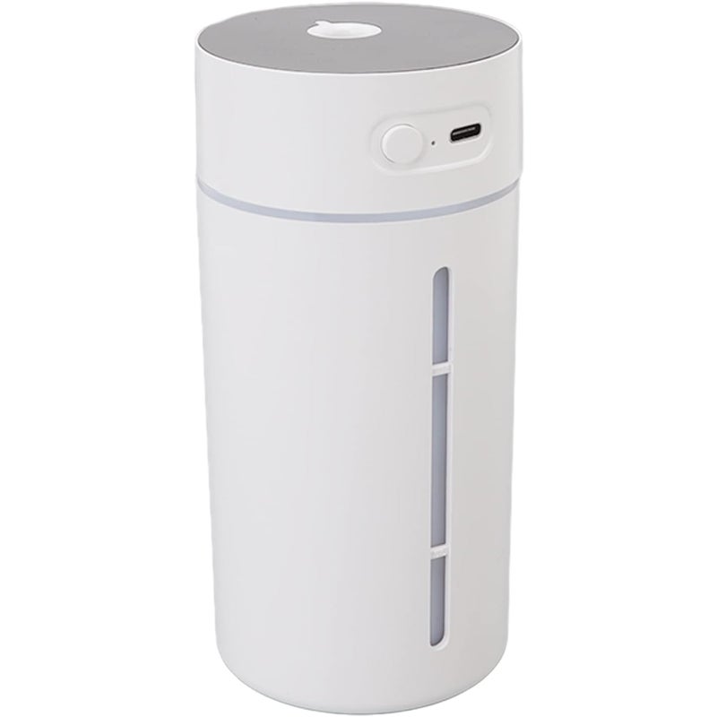 Mini nawilżacz powietrza, 250 ml, ładowanie 5 V przez USB, przenośny nawilżacz samochodowy, inteligentny nawilżacz powietrza z funkcją aromaterapii i