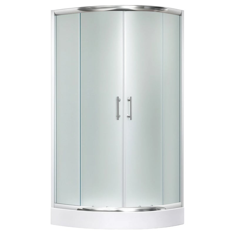 KABINA PRYSZNICOWA 80X80 CM Z NISKIM BRODZIKIEM MROŻONE SZKŁO 5MM Z SYFONEM