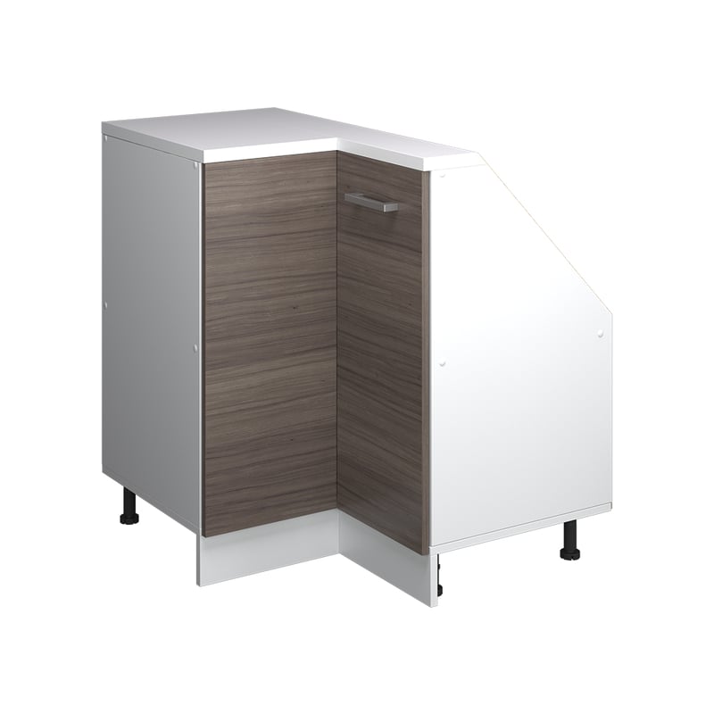 Vicco Narożna szafka kuchenna na dach skośny R-Line, Szlachetna szarość, 75.6 cm z 1 drzwiami