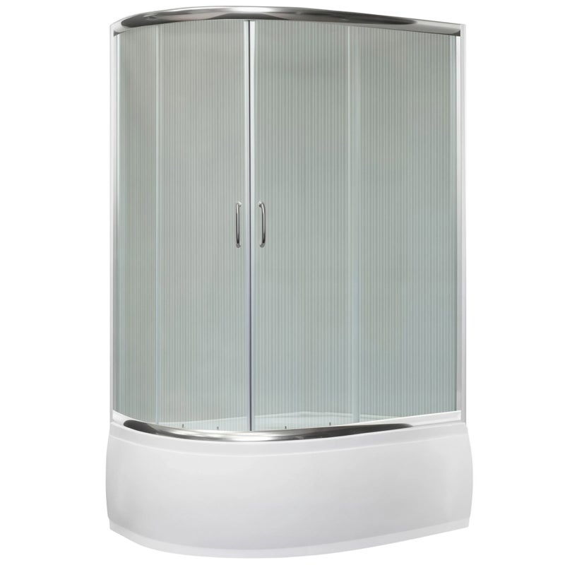 KABINA PRYSZNICOWA NATRYSKOWA + GŁĘBOKI DUŻY BRODZIK 120x85, ASYMETRYCZNA WANNA