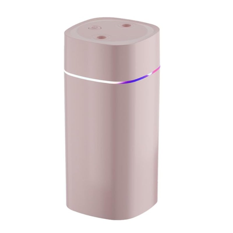 Mały nawilżacz powietrza, 600 ml USB, cichy nawilżacz powietrza do użytku wewnętrznego z 2 otworami natryskowymi i automatycznym wyłączaniem, do sypi