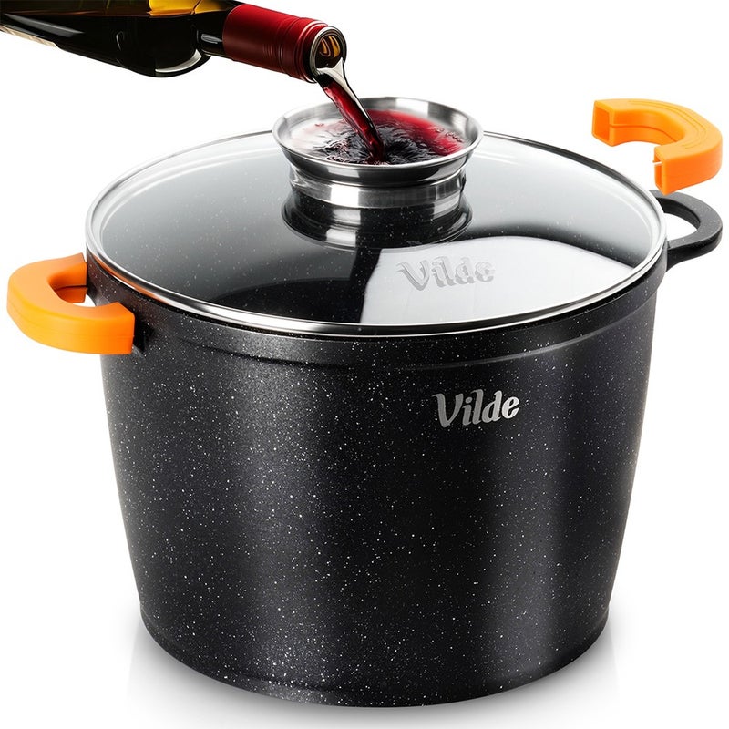 Garnek granitowy ze szklaną pokrywką TERRUNA AROMA 24 cm, 6,7 l