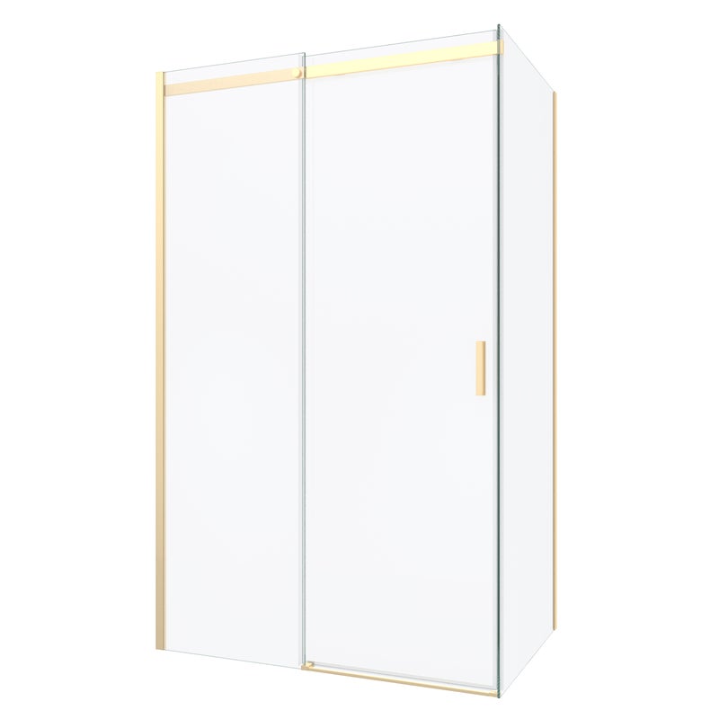 Kabina prysznicowa SORRENTO prostokątna 100x80cm przesuwna złota SEVANTE
