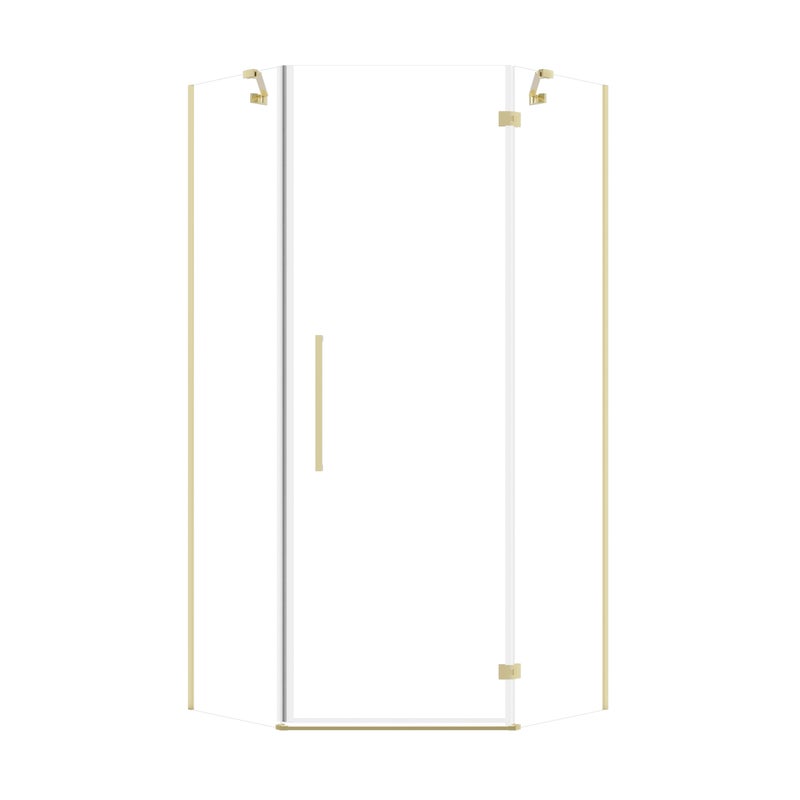 Kabina prysznicowa LEVANZO pięciokątna 80x80cm przesuwna złota SEVANTE