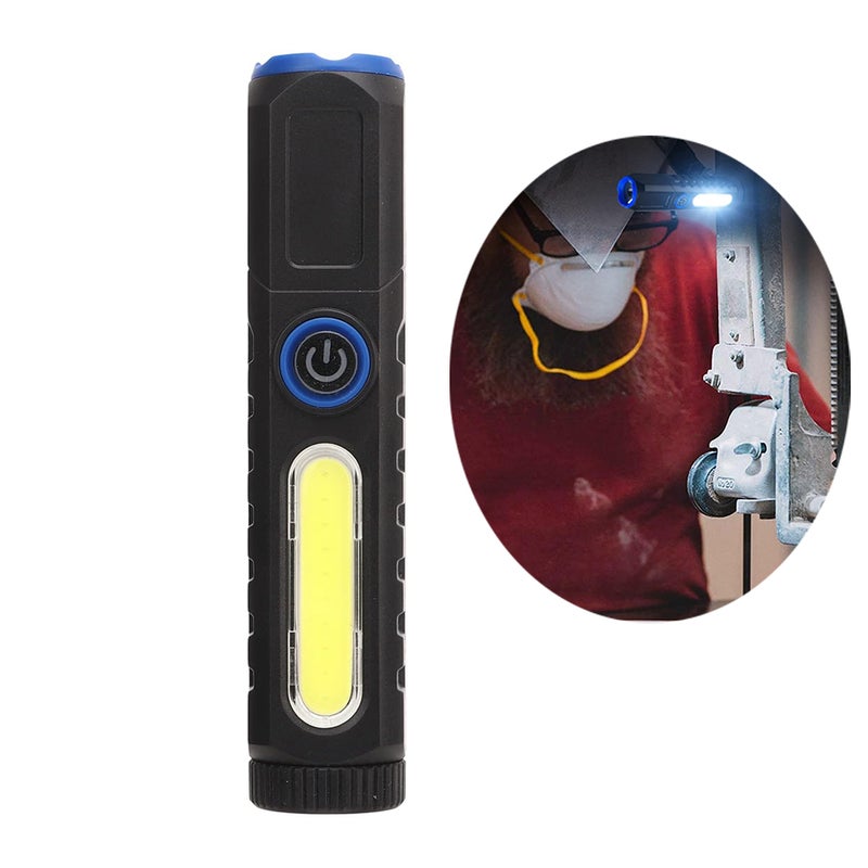 Latarka kempingowa, przenośna, wodoodporna, ładowana przez USB, z 4 regulowanymi pozycjami wiązki światła, obsługiwana bez użycia rąk, odporna na upad