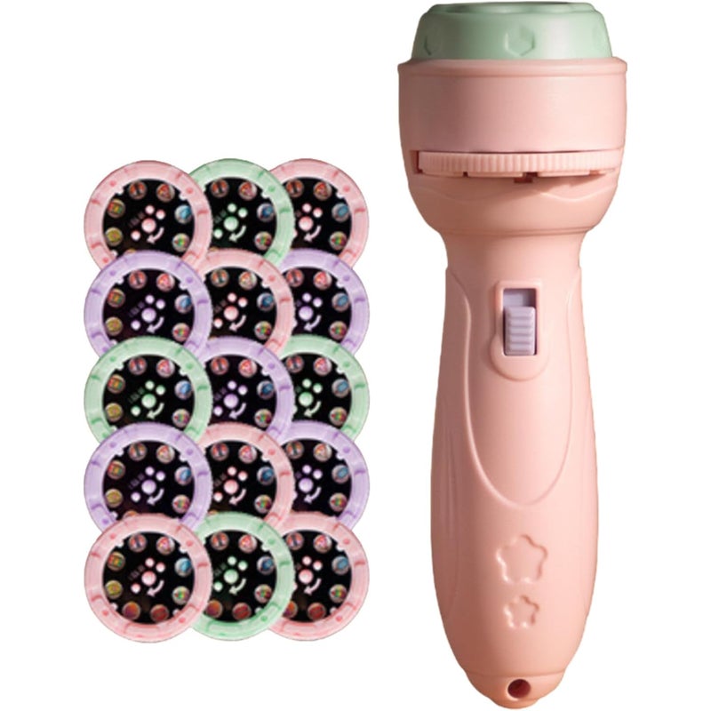 Dziecięca latarka z projektorem, zabawka z projektorem i opowiadaniem historii dla dzieci z 15 dyskami i 120 obrazkami, edukacyjna zabawka na prezent