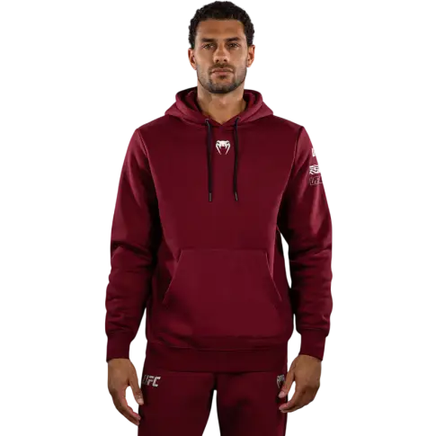 UFC Venum Bluza Z Kapturem Authentic Fight Week Zenith Burgundy Pullover Hoodie