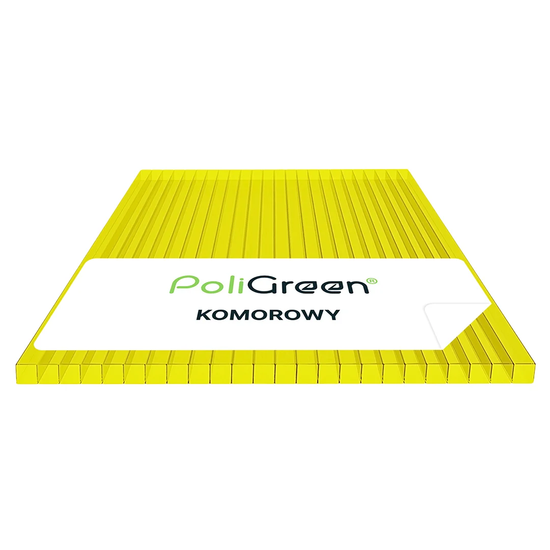 Poliwęglan komorowy PoliGreen 4000x2100, żółty 10 mm