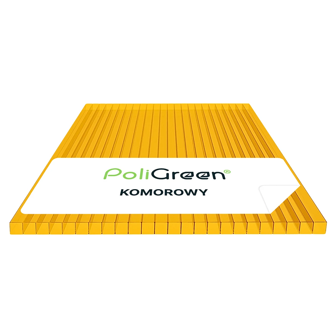 Poliwęglan komorowy PoliGreen 1500x700, pomarańczowy 10 mm