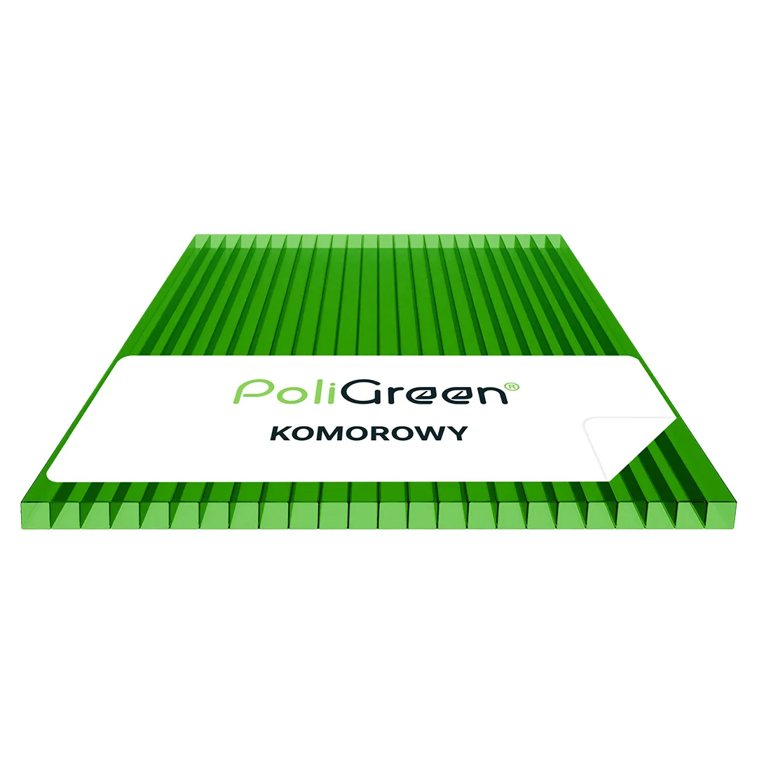 Poliwęglan komorowy PoliGreen 500x1050, zielony 6 mm