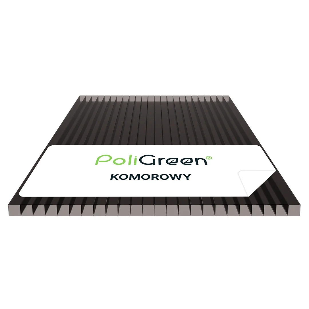 Poliwęglan komorowy PoliGreen 2000x2100, dymny (szary) 4 mm