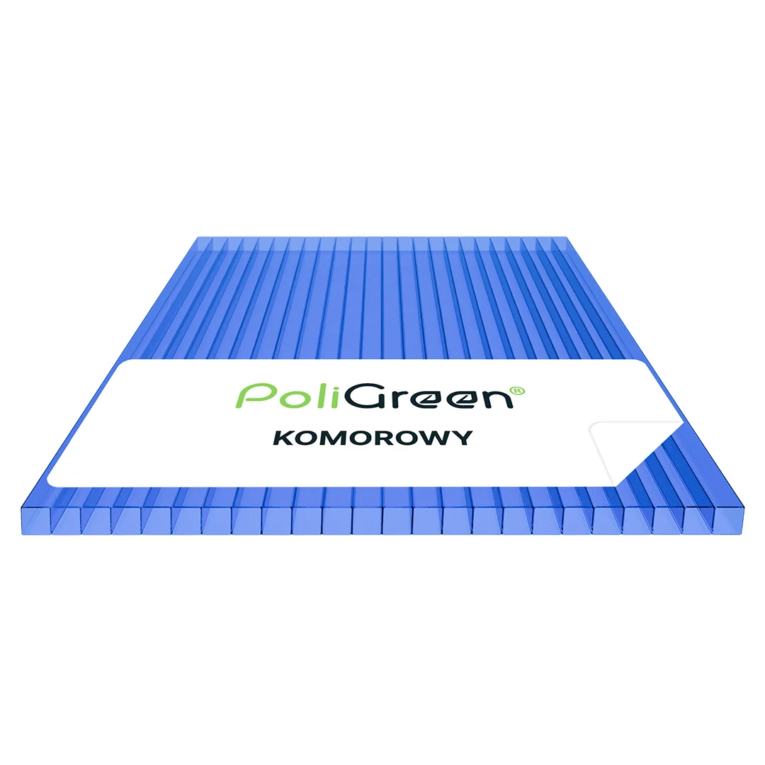 Poliwęglan komorowy PoliGreen 2000x700, niebieski 6 mm