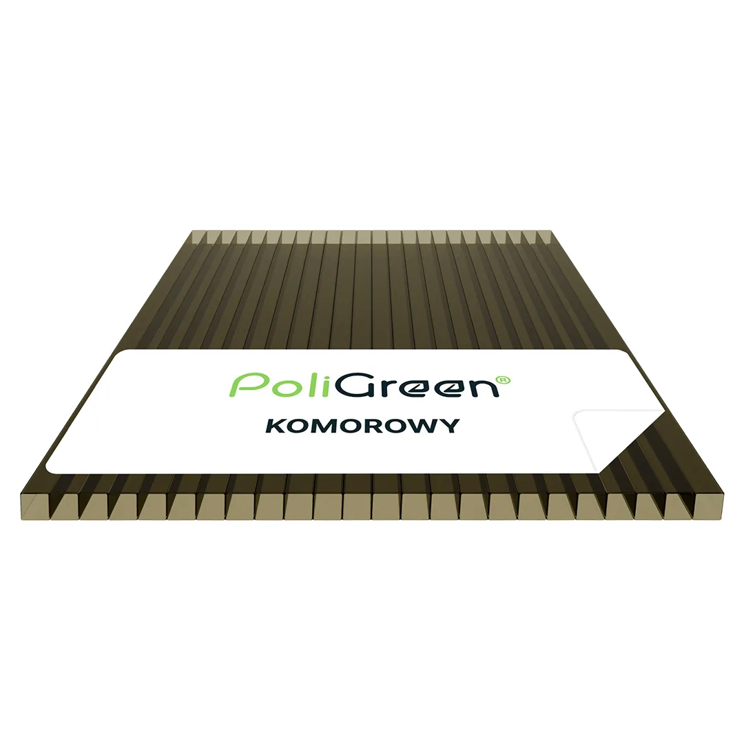 Poliwęglan komorowy PoliGreen 3500x1050, dymiony brąz 10 mm