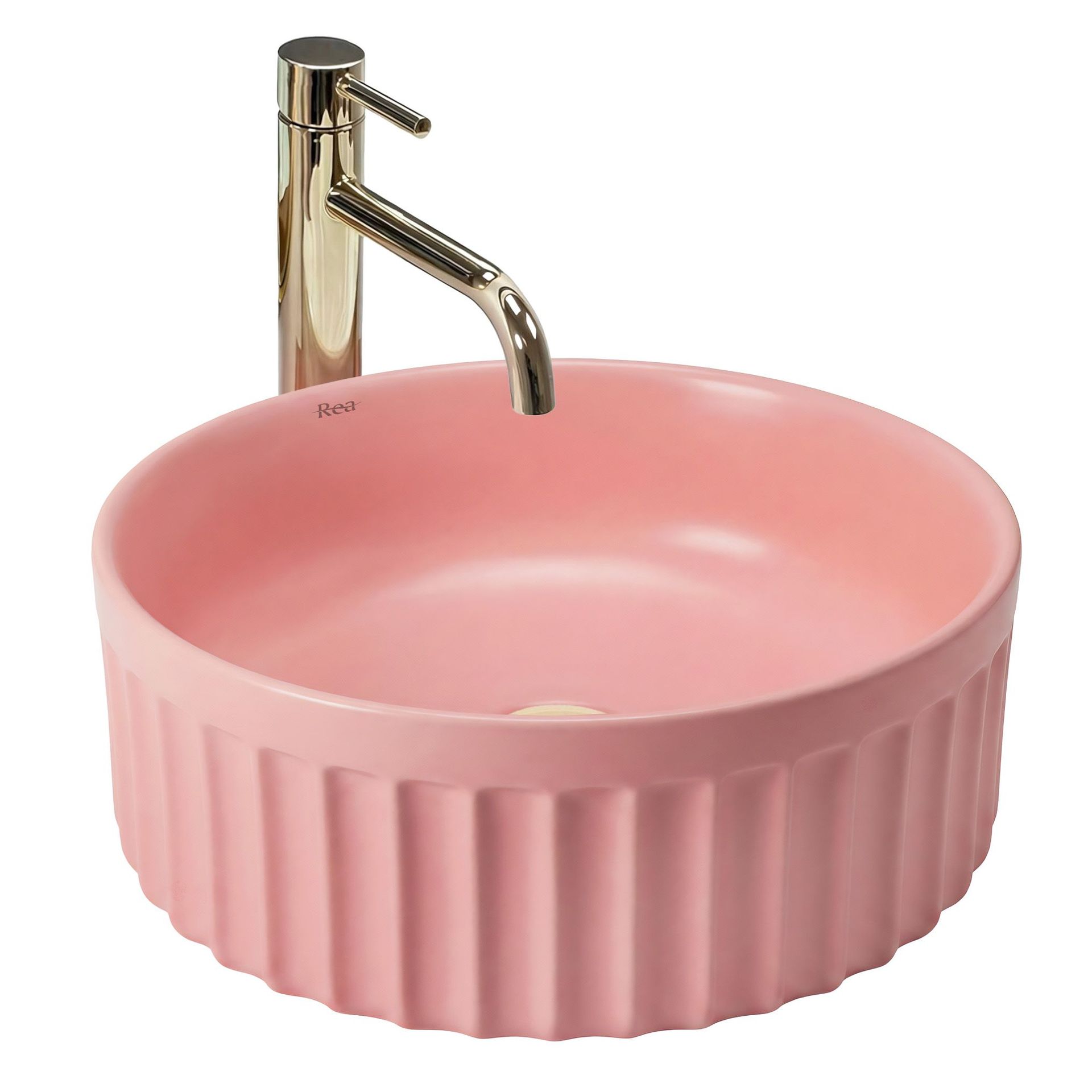Rea Umywalka nablatowa DUO Sweet Pink Matt REA-U3606