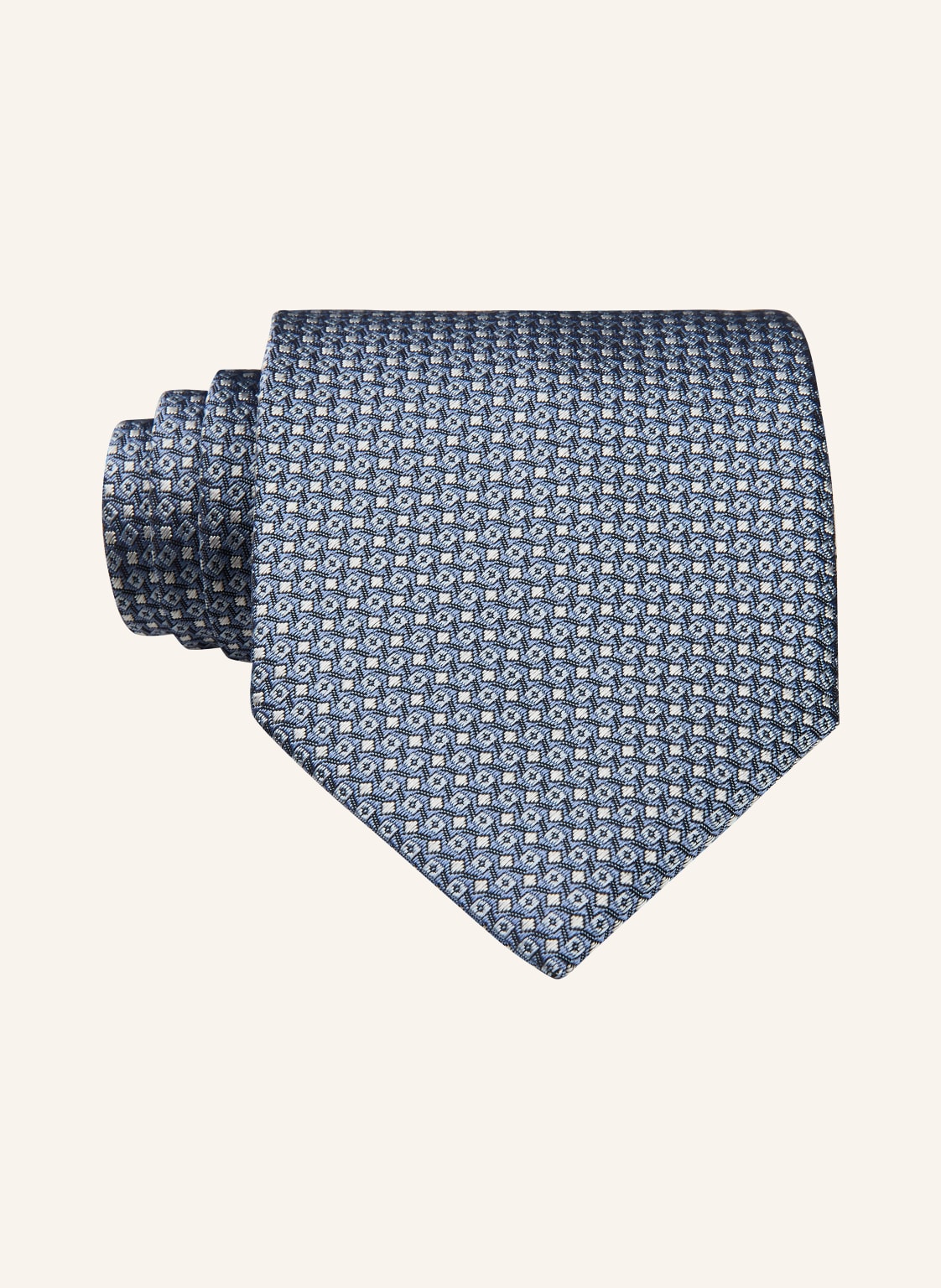 Boss Krawat Z Jedwabiu blau