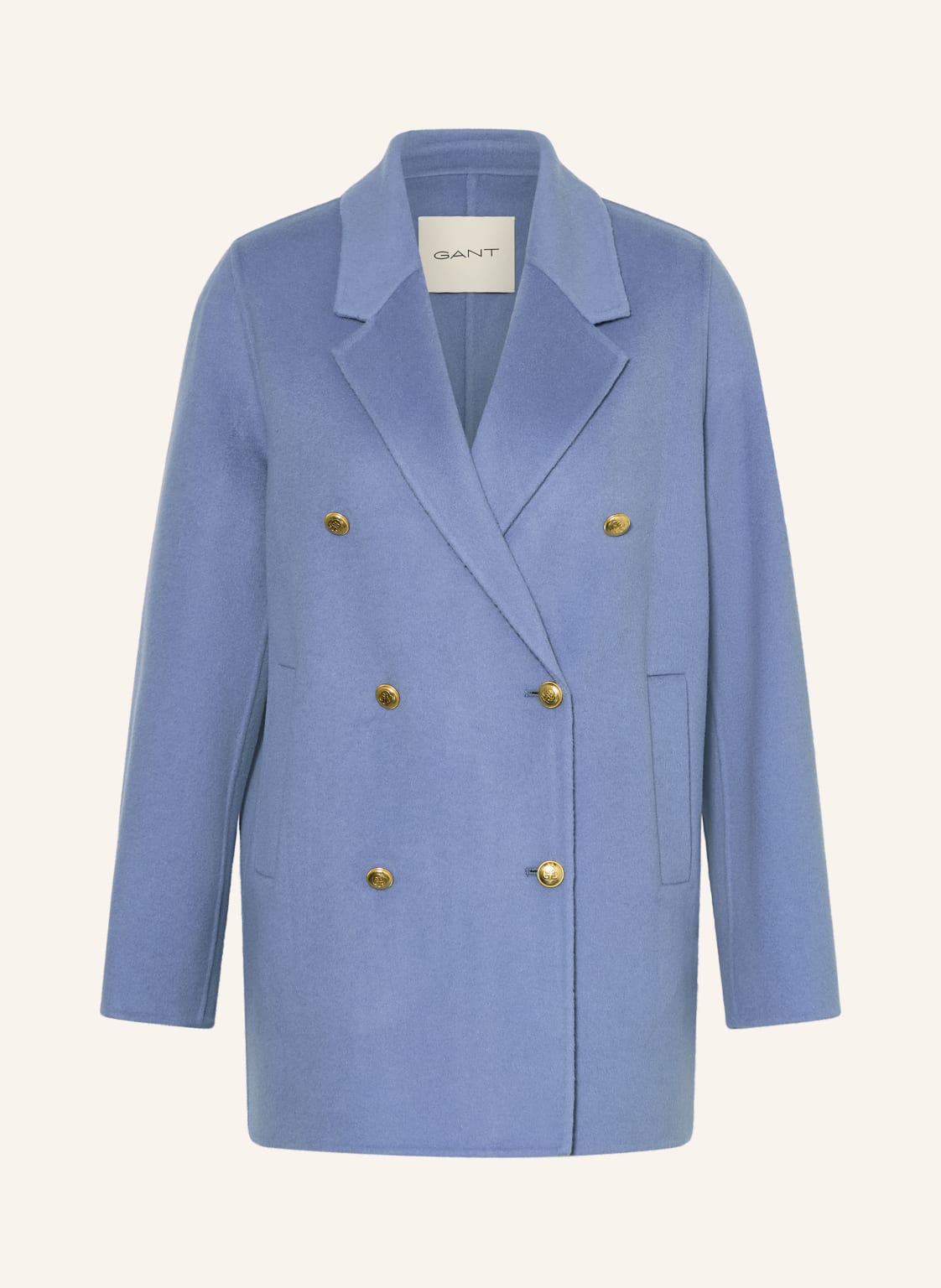 Gant Płaszcz Wełniany blau