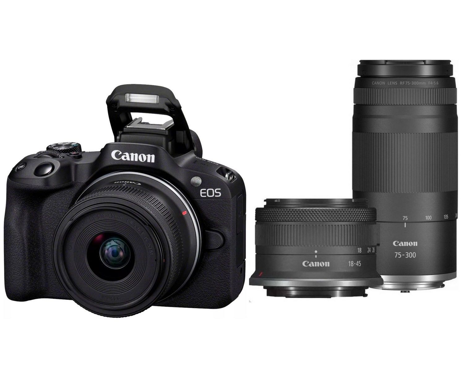 Canon EOS R50 + RF-S 18-45mm + RF 75-300mm