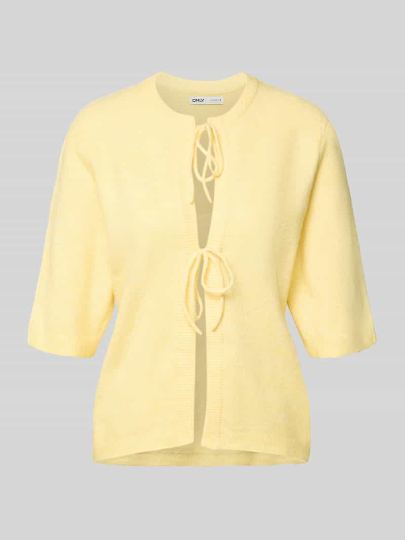 Kardigan o kroju regular fit z wiązaniem model ‘SIMONI’