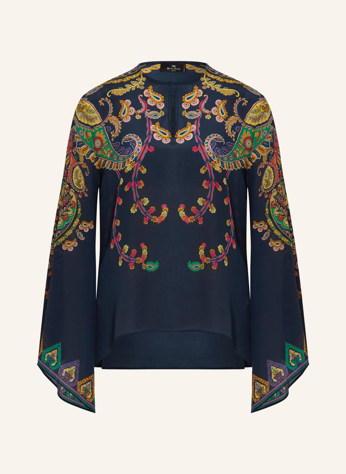 Etro Bluzka Z Jedwabiu blau