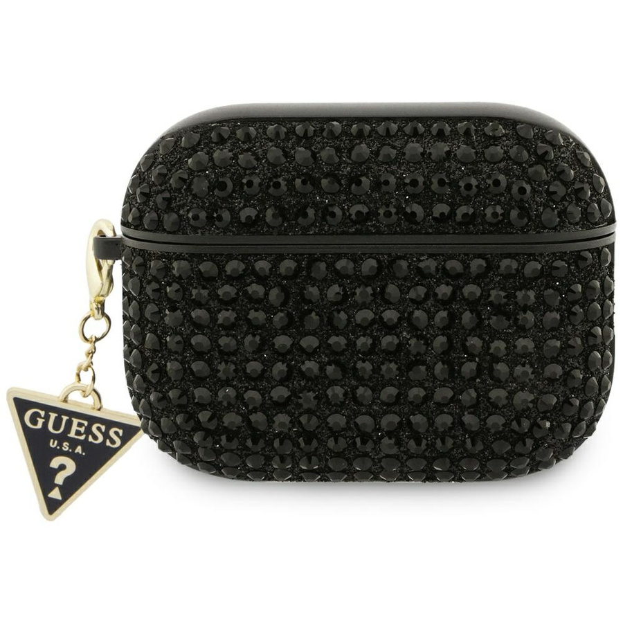 Etui Guess Rhinestone Triangle Charm do AirPods Pro 3 czarny