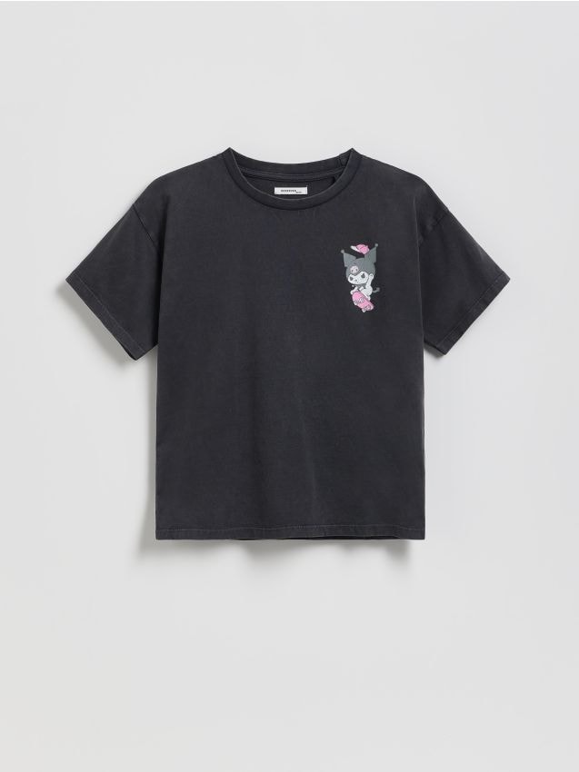 Reserved - T-shirt Kuromi - czarny