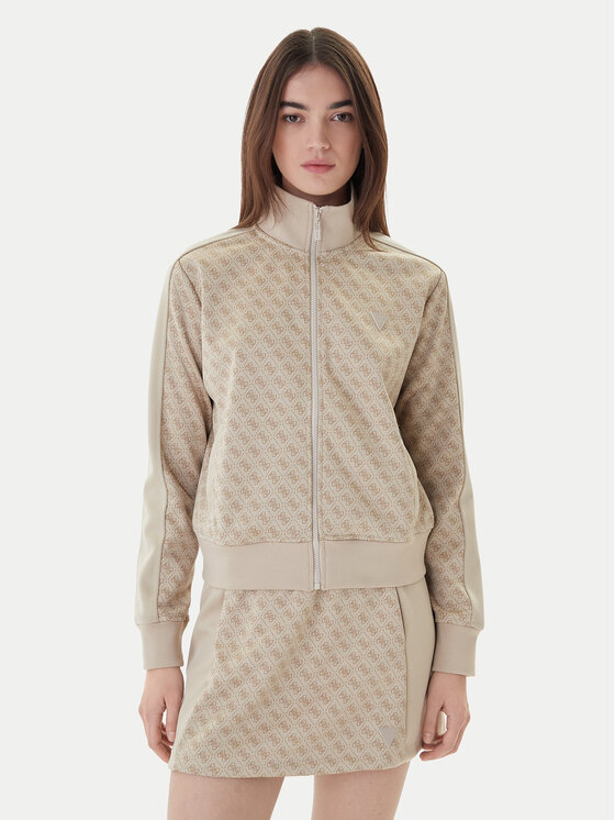 Guess Bluza V6RQ08 K2042 Beżowy Regular Fit