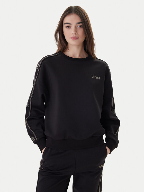 Guess Bluza V6RQ96 KCX22 Czarny Regular Fit