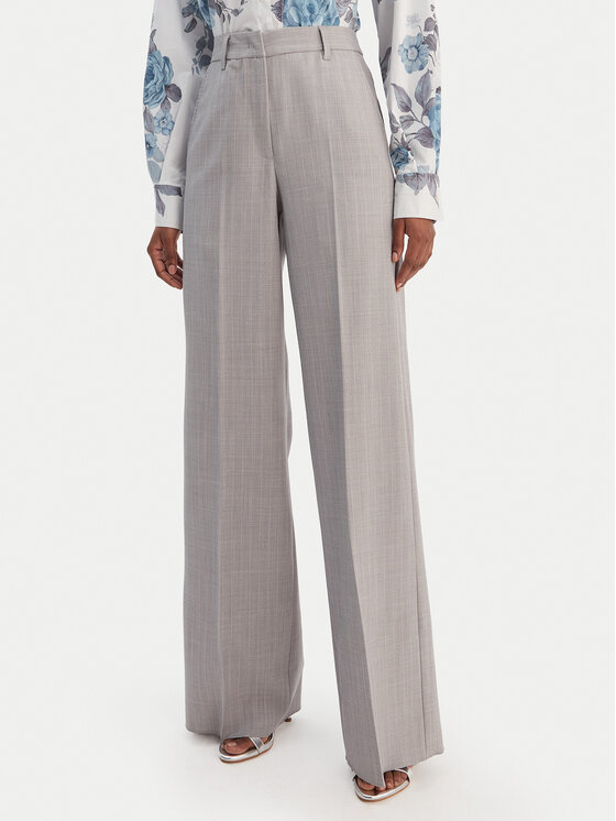 Marella Spodnie materiałowe Giunchi 2613131101 Szary Straight Fit