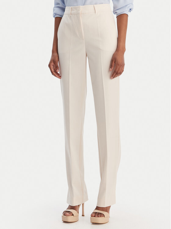 Marella Spodnie materiałowe Pagina 2613131081 Biały Slim Fit