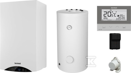 TERMET Pakiet z kotłem gazowym kondensacyjnym GOLD II PLUS 20 i zasobnikiem SWK 120