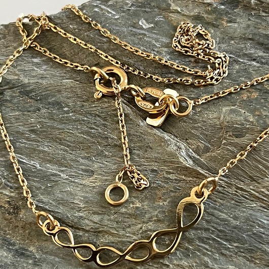 Złoty naszyjnik -NIESKOŃCZONOŚĆ - srebrny 925 pozłacany