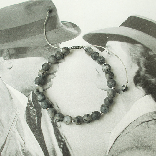 Szare kamienie Bransoletka z regulacją