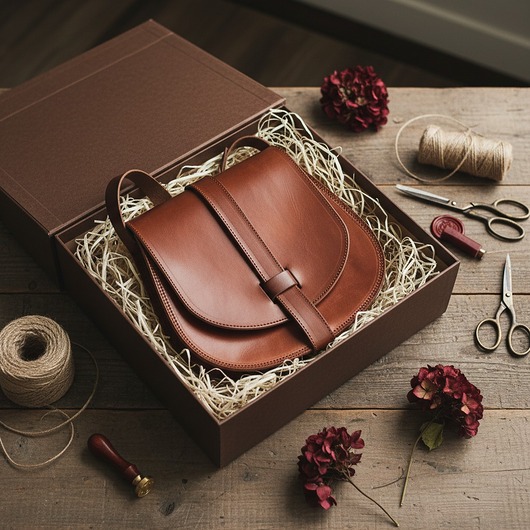 Torebka skórzana ręcznie robiona góralska Rosa na ramię skóra