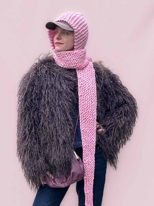 100% MERINO szaliko kaptur