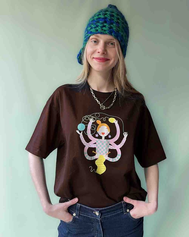 Oversize T shirt z bawełny organicznej